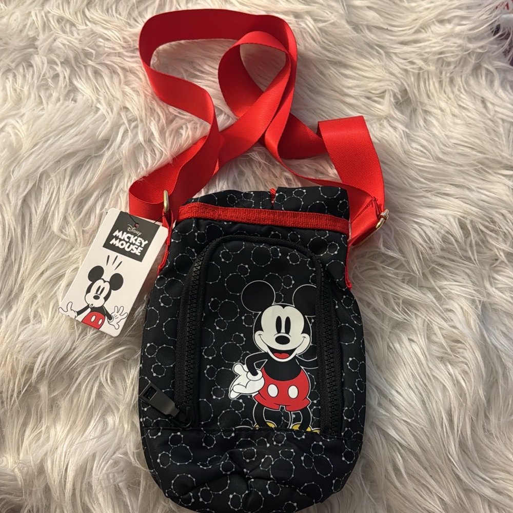 Disney Black and Red Mickey Mouse Small Crossbody Bag